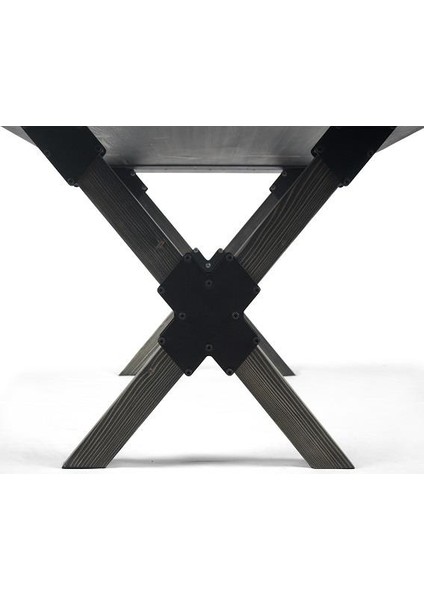 Doğal Ağaç Masif Ahşap Yemek Masası 90 cm x 200 cm 6 Sandalye