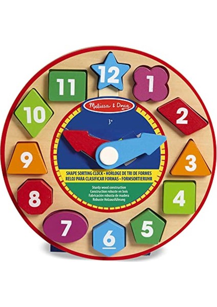 Melissa & Doug 18593 Ahşap Saat, 13 Parça