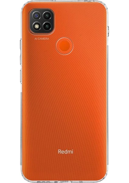 Caseworld Xiaomi Redmi 9c Kapak Kamera Korumalı Tıpalı Şeffaf Silikon Kılıf