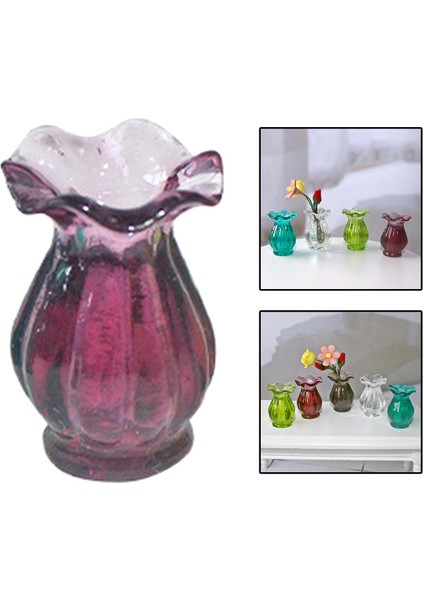 1/12 Dollhouse Mini Ekici Dıy Mikro Peyzaj Dekorasyonu Morumsu Morumsu Kırmızı (Yurt Dışından) fırsatları