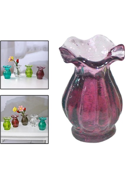 1/12 Dollhouse Mini Ekici Dıy Mikro Peyzaj Dekorasyonu Morumsu Morumsu Kırmızı (Yurt Dışından) indirimleri