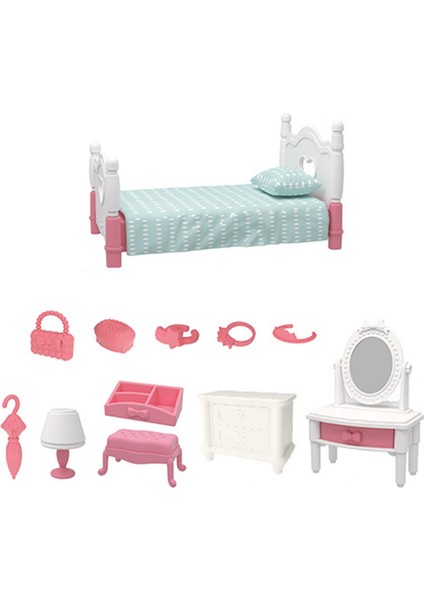 Dollhouse Mobilya Seti 1:12 Aksesuarlar Yatak Odası Için Farklı Temalar (Yurt Dışından)