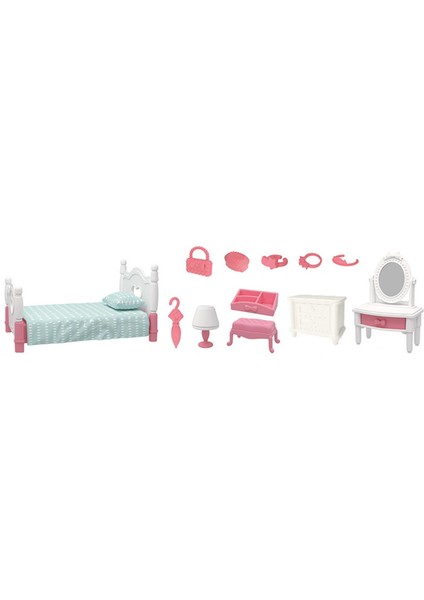 Dollhouse Mobilya Seti 1:12 Aksesuarlar Yatak Odası Için Farklı Temalar (Yurt Dışından)