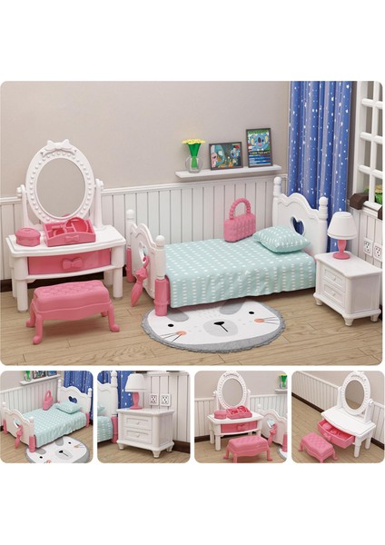 Dollhouse Mobilya Seti 1:12 Aksesuarlar Yatak Odası Için Farklı Temalar (Yurt Dışından)