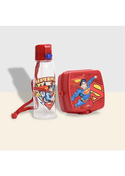 Tuffex Lisanslı Superman Çocuk Beslenme Kutusu ve Matara Seti