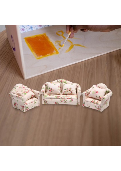 Bebek Evi Mobilya Kanepe Oyuncakları Bebek Evi Dekor Ahşap 1/12 Dollhouse Için (Yurt Dışından)