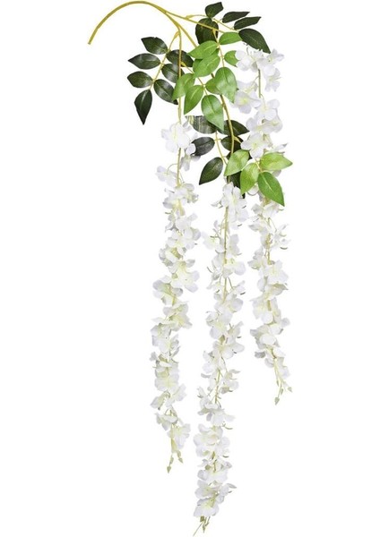 Yapay Çiçek Sarkan 3 Dallı Akasya 90CM Beyaz