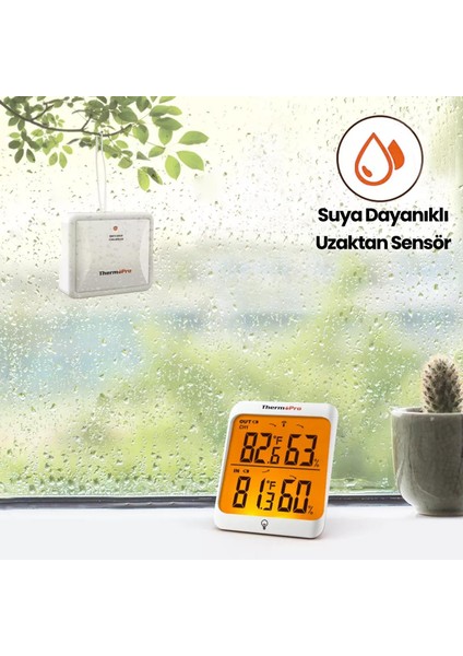 Npo Thermopro TP63C Iç ve Dış Mekan (Sensörlü) Dijital Sıcaklık ve Nem Ölçer