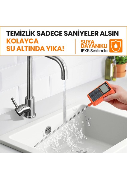 Npo Thermopro TP510 Su Geçirmez, Dijital ve Işıklı Daldırma/saplama Profesyonel Gıda Termometresi