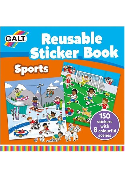 Galt-Reusable Sticker Book - Sports 3 Yaş+