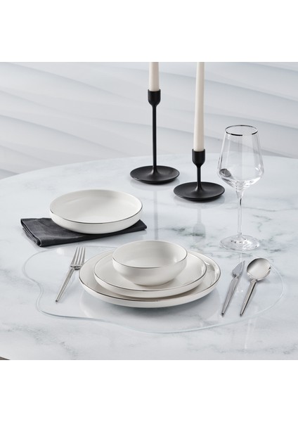 Streamline New Satürn Platin 24 Parça 6 Kişilik Yemek Takımı