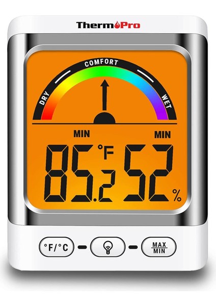 Npo Thermopro TP52 Konfor Göstergesi Kadranlı Iç Mekan Dijital Sıcaklık ve Nem Ölçer Termometre