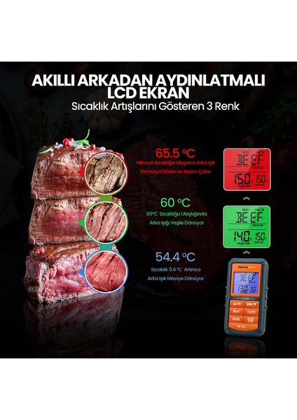 Thermopro TP06B Çelik Proplu Dijital Profesyonel Gıda Pişirme Termometresi