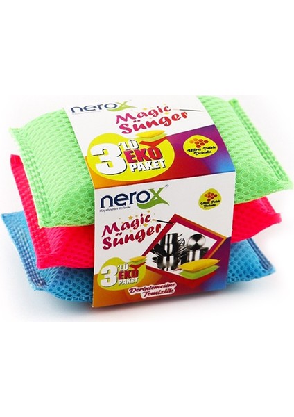 Nerox eko 3 Lü Paket Sihirli Sünger