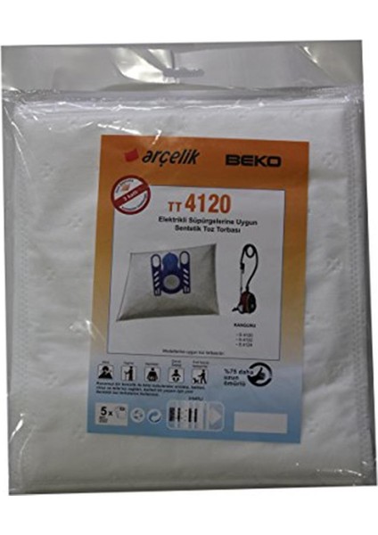- Arçelik-Beko Tt 4120 Kanguru Elektrikli Süpürge Toz Torbası