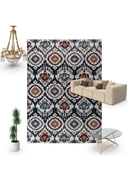 - Nonki Home Yeni Nesil Pamuk Taban Yıkanabilir Oturma Odası Halısı fiyatları