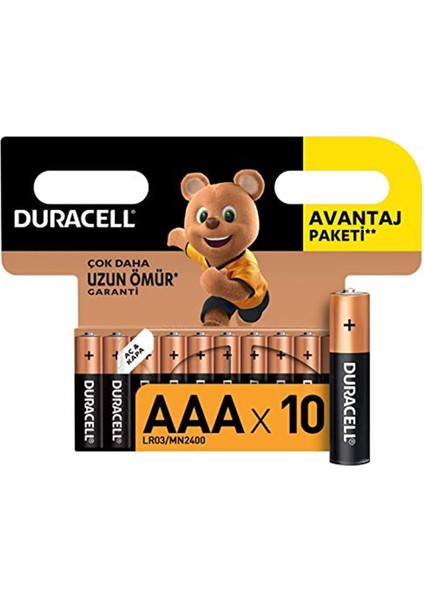 Alkalin Aaa Ince Kalem Piller, 10'lu Paket