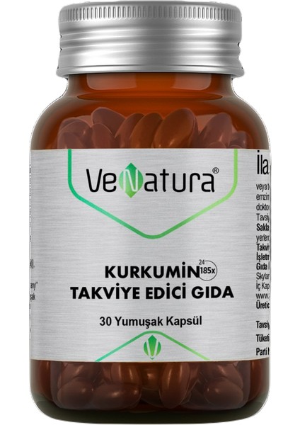 Kurkumin Takviye Edici Gıda 30 Kapsül