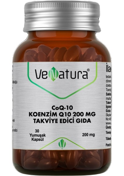 Koenzim Q10 200 Mg 30 Yumuşak Kapsül