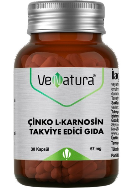 Çinko L-Karnosin 60 Kapsül