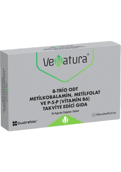 B-Trio Odt Metilkobalamin Metilfolat ve P-5-P 30 Tablet