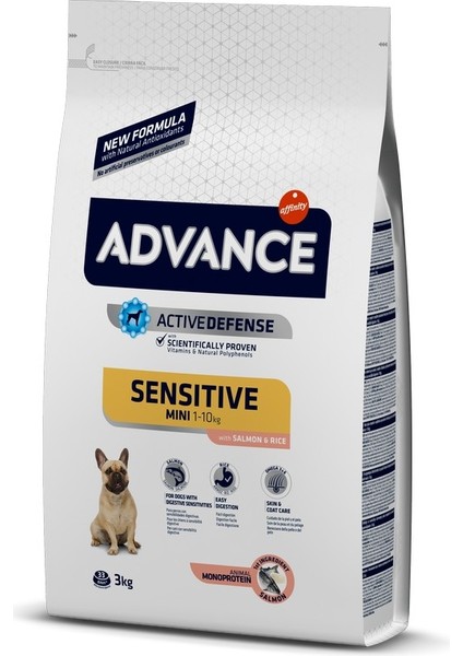 Advance Mini Sensitive Salmon Küçük Irk Yetişkin Köpek Maması 3 Kg