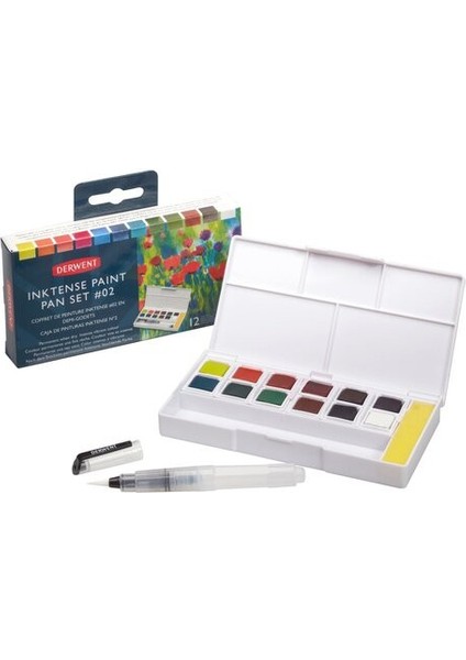 : Inktense Sulu Boya Seti : 12 Renk (Palet No 2)