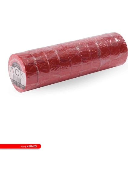 Pvc Elektrik Izolasyon Bandı 10'lu Kırmızı 8m
