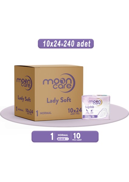 Hijyenik Ped Lady Soft Yumuşak Normal (240 Ped)