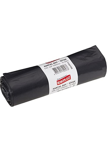Eko. Endüstriyel Çöp Torbası, Hantal, Siyah, 1 Paket(1 x 10 Adet)