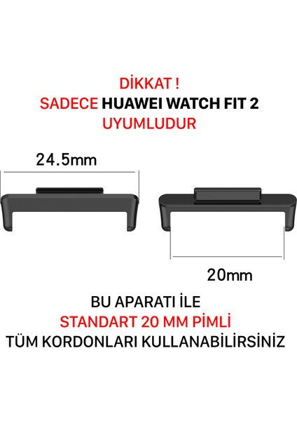 Huawei Watch Fit 2 Uyumlu 20MM Kordon Çeviri Aparat Pim Konnektörü Metal modelleri