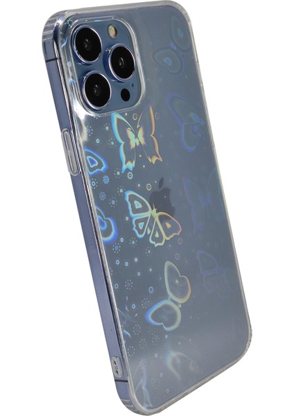 Apple iphone 13 Pro Max Uyumlu Gölge Neon Desen Arka Koruma