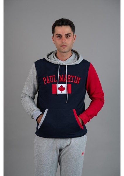Paul Martin 3 Iplik Kapşonlu Cepli Sweatshirt modelleri