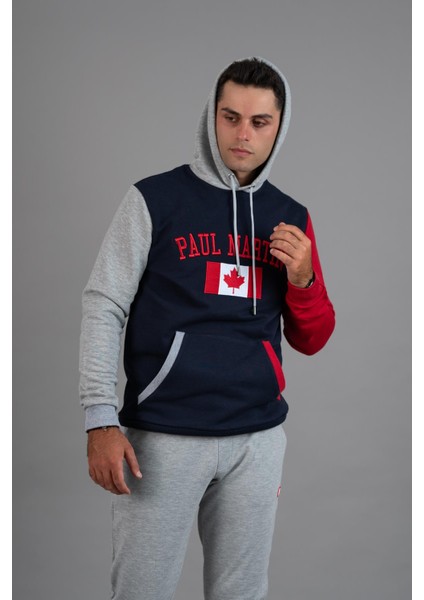 Paul Martin 3 Iplik Kapşonlu Cepli Sweatshirt fırsatları