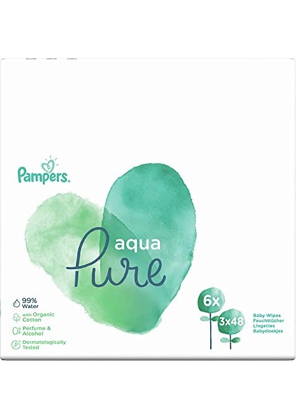 Aqua Pure Islak Mendil 144 Yaprak (48 x 3 Paket)