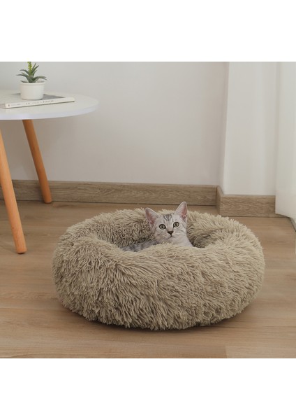 Yuvarlak Peluş Sıcak Kedi Mat (Yurt Dışından)