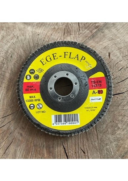 Flap Disk Zımpara 115 mm 80 Kum Ahşap Metal Zımparası