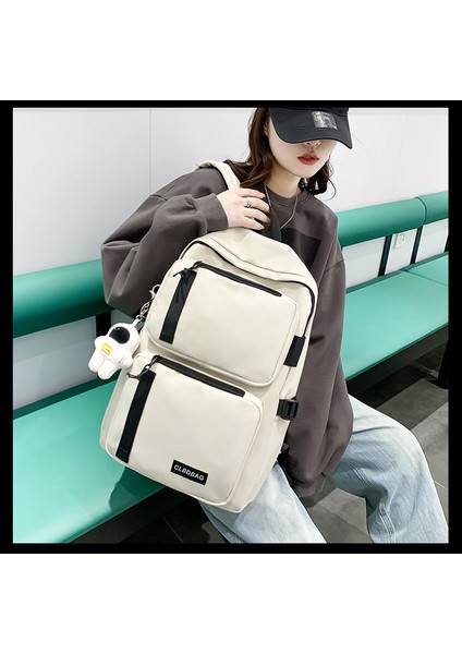 Çift Sırt Çantası Erkekler ve Kadınlar Trendy Büyük Kapasiteli Genç Lise Öğrencileri Okul Çantası Moda Omuz Çantası (Yurt Dışından) fırsatları