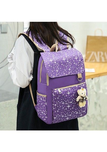 Su Geçirmez Büyük Kapasiteli Omuz Çantası Ayı Sırt Çantası Kız Lise Öğrencileri Okul Çantası Üç Set (Yurt Dışından) fiyatları