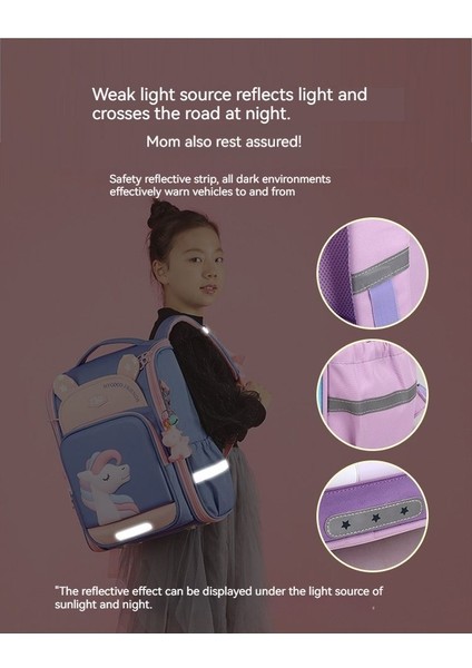 Öğrencisi Okul Için Büyük Kapasiteli Sevimli Kız Tek Boynuzlu At Okul Çantası (Yurt Dışından) fiyatları