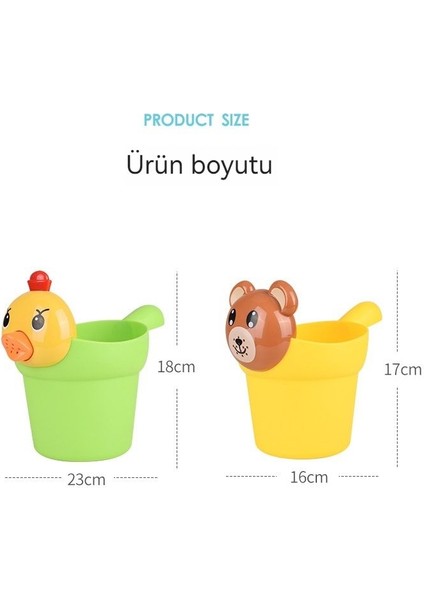 Çocuk Banyo ve Kum Kova Seti Su ve Plaj Oyuncağı - Çok Renkli (Yurt Dışından)