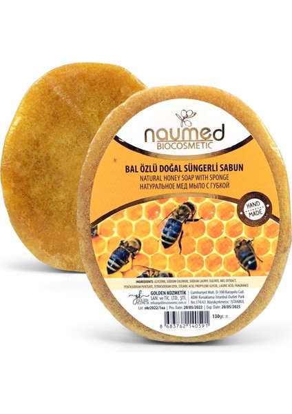 Bal Özlü Doğal Süngerli Sabun 130GR