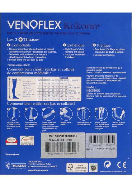 5235-31 Venoflex Kokoon Uzun Burnu Kapalı 20-36 Mmhg (Kısa) modelleri