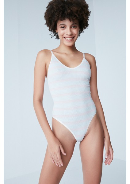 Dikişsiz Yüksek Bel Bodysuit