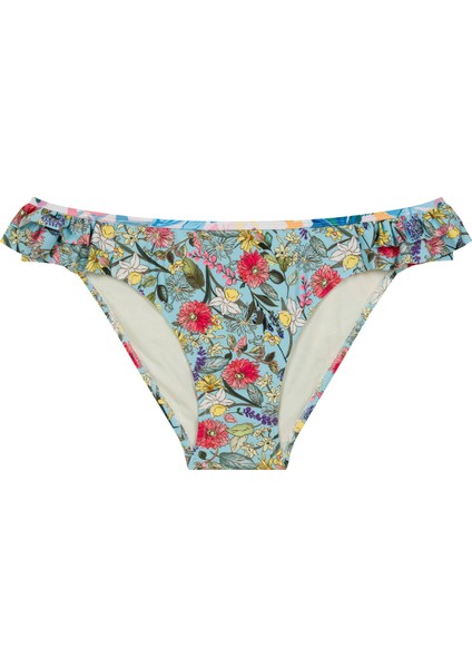 Çok Renkli Lisa Fırfırlı Side Bikini Altı