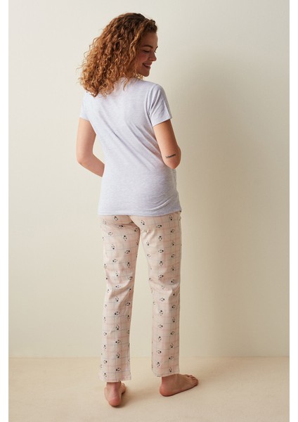 Hamile Happiness Snoppy Baskılı Pijama Takımı