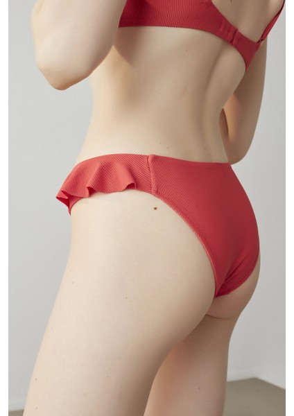 Açık Kırmızı Pia Frill V Bikini Altı modelleri
