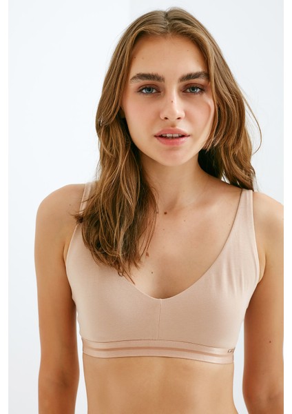 Bej Sütyen Kadınlar İçin Balensiz Kalın Askılı Nefes Alabilir Yapı ile Rahatlık fiyatları