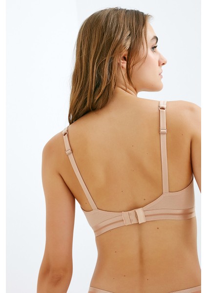 Bej Sütyen Kadınlar İçin Balensiz Kalın Askılı Nefes Alabilir Yapı ile Rahatlık indirimleri