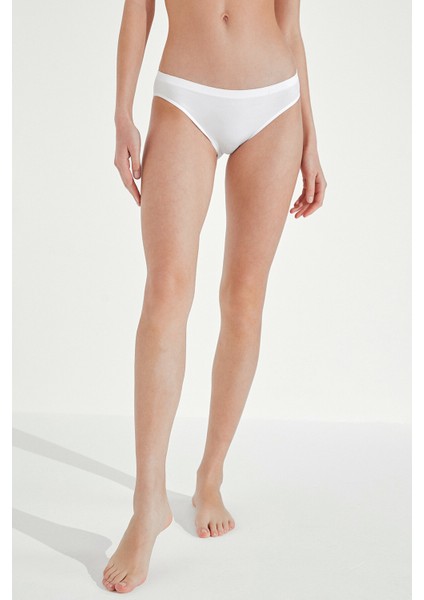Beyaz Nu Basic Slip Külot